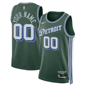 Nike Detroit Pistons Trikot Personalisiert City Edition 22/23 Swingman Grün Für Herren