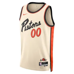 Nike Detroit Pistons Trikot Personalisiert City Edition 24/25 Swingman Weiß Für Herren