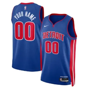 Nike Detroit Pistons Trikot Personalisiert Icon Edition Swingman Blau Für Herren