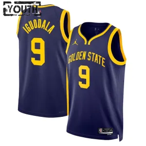 Jordan Golden State Warriors Andre Iguodala 9 Trikot Statement Edition Swingman Blau Für Kinder