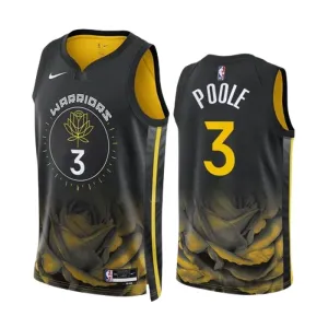 Jordan Golden State Warriors Poole 3 Trikot City Edition 22/23 Swingman Schwarz Für Herren