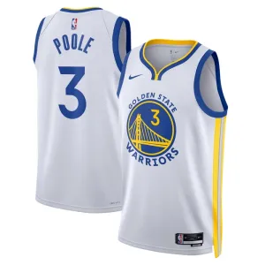 Jordan Nike Golden State Warriors Poole 3 Trikot Association Edition Swingman Weiß Für Herren