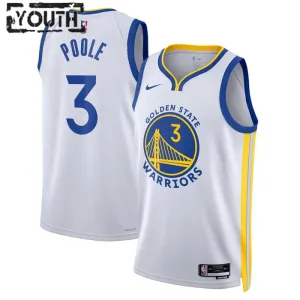 Jordan Nike Golden State Warriors Poole 3 Trikot Association Edition Swingman Weiß Für Kinder