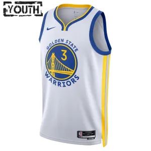 Jordan Nike Golden State Warriors Poole 3 Trikot Association Edition Swingman Weiß Für Kinder