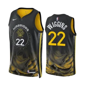 Nike Golden State Warriors Andrew Wiggins 22 Trikot City Edition 22/23 Swingman Schwarz Für Herren