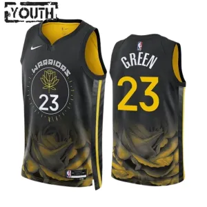 Nike Golden State Warriors Draymond Green 23 Trikot City Edition 22/23 Swingman Schwarz Für Kinder
