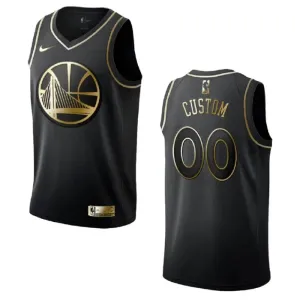 Nike Golden State Warriors Golden Edition Trikot Personalisiert Swingman Schwarz Für Herren