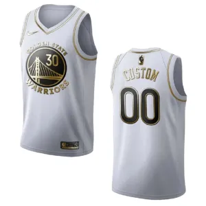 Nike Golden State Warriors Golden Edition Trikot Personalisiert Swingman Weiß Für Herren