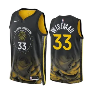 Nike Golden State Warriors James Wiseman 33 Trikot City Edition 22/23 Swingman Schwarz Für Herren