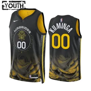 Nike Golden State Warriors Jonathan Kuminga 00 Trikot City Edition 22/23 Swingman Schwarz Für Kinder
