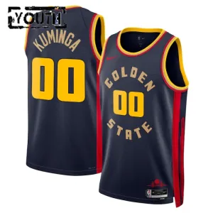Nike Golden State Warriors Jonathan Kuminga Trikot City Edition 24/25 Swingman Navy Für Kinder