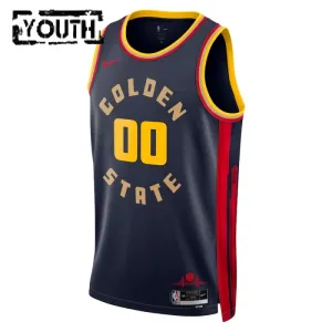 Nike Golden State Warriors Jonathan Kuminga Trikot City Edition 24/25 Swingman Navy Für Kinder