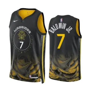 Nike Golden State Warriors Patrick Baldwin JR 7 Trikot City Edition 22/23 Swingman Schwarz Für Herren