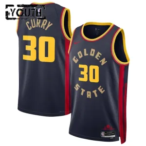 Nike Golden State Warriors Stephen Curry Trikot City Edition 24/25 Swingman Navy Für Kinder