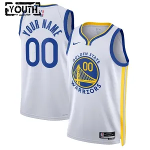 Nike Golden State Warriors Trikot Personalisiert Association Edition Swingman Weiß Für Kinder