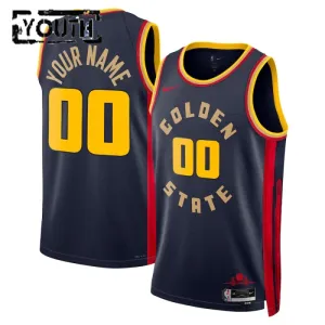 Nike Golden State Warriors Trikot Personalisiert City Edition 24/25 Swingman Navy Für Kinder