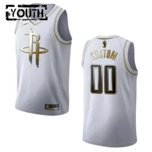 Nike Houston Rockets Golden Edition Trikot Personalisiert Swingman Weiß Für Kinder