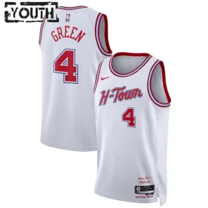 Nike Houston Rockets Jalen Green 4 Trikot City Edition 23/24 Swingman Weiß Für Kinder