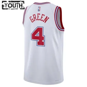 Nike Houston Rockets Jalen Green 4 Trikot City Edition 23/24 Swingman Weiß Für Kinder