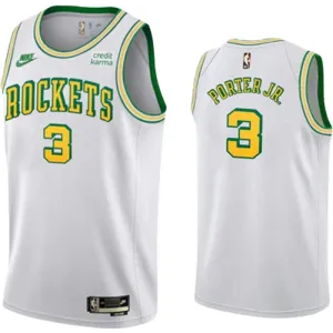 Nike Houston Rockets Kevin Porter JR 3 Trikot Classic Edition 22/23 Swingman Weiß Für Herren