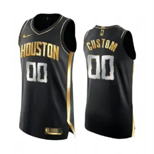 Nike Houston Rockets Limited Golden Edition Trikot Personalisiert Swingman Schwarz Für Herren