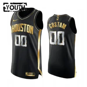 Nike Houston Rockets Limited Golden Edition Trikot Personalisiert Swingman Schwarz Für Kinder