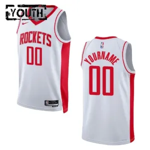 Nike Houston Rockets Trikot Personalisiert Association Edition Swingman Weiß Für Kinder
