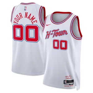 Nike Houston Rockets Trikot Personalisiert City Edition 23/24 Swingman Weiß Für Herren