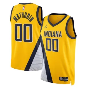 Jordan Indiana Pacers Bennedict Mathurin 00 Trikot Statement Edition Swingman Navy Für Herren