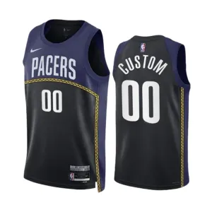 Nike Indiana Pacers Black Trikot Personalisiert City Edition 22/23 Swingman Navy Für Herren