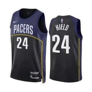 Nike Indiana Pacers Buddy Hield 24 Black Trikot City Edition 22/23 Swingman Navy Für Herren
