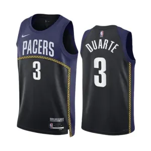Nike Indiana Pacers Chris Duarte 3 Black Trikot City Edition 22/23 Swingman Navy Für Herren