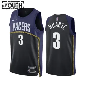 Nike Indiana Pacers Chris Duarte 3 Black Trikot City Edition 22/23 Swingman Navy Für Kinder