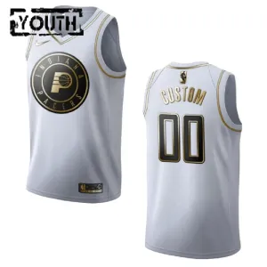 Nike Indiana Pacers Golden Edition Trikot Personalisiert Swingman Weiß Für Kinder