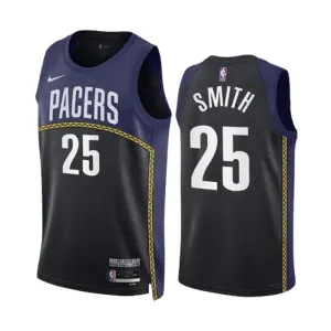 Nike Indiana Pacers Jalen Smith 25 Black Trikot City Edition 22/23 Swingman Navy Für Herren