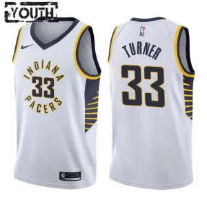 Nike Indiana Pacers Myles Turner 33 Trikot Association Edition Swingman Weiß Für Kinder
