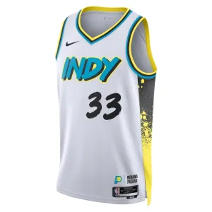 Nike Indiana Pacers Myles Turner Trikot City Edition 24/25 Swingman Weiß Für Herren