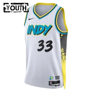 Nike Indiana Pacers Myles Turner Trikot City Edition 24/25 Swingman Weiß Für Kinder