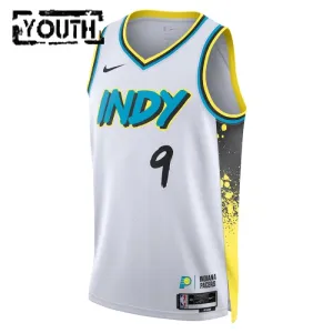 Nike Indiana Pacers TJ McConnell Trikot City Edition 24/25 Swingman Weiß Für Kinder