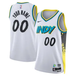 Nike Indiana Pacers Trikot Personalisiert City Edition 24/25 Swingman Weiß Für Herren