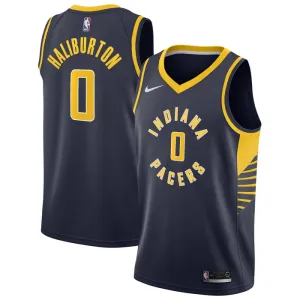Nike Indiana Pacers Tyrese Haliburton 0 Trikot Icon Edition Swingman Navy Für Herren