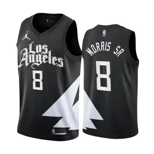 Jordan LA Clippers Marcus Morris SR 8 Trikot Statement Edition Swingman Schwarz Für Herren
