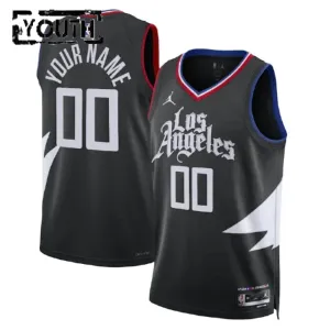 Jordan LA Clippers Trikot Personalisiert Statement Edition Swingman Schwarz Für Kinder