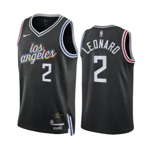 Nike LA Clippers Kawhi Leonard 2 Trikot City Edition 22/23 Swingman Schwarz Für Herren
