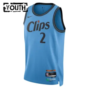 Nike LA Clippers Kawhi Leonard Trikot City Edition 24/25 Swingman Blau Für Kinder