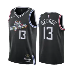 Nike LA Clippers Paul George 13 Trikot City Edition 22/23 Swingman Schwarz Für Herren Nike LA Clippers Paul George 13 Trikot City Edition 22/23 Swingman Schwarz Für Herren