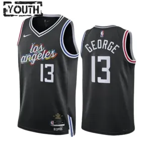 Nike LA Clippers Paul George 13 Trikot City Edition 22/23 Swingman Schwarz Für Kinder Nike LA Clippers Paul George 13 Trikot City Edition 22/23 Swingman Schwarz Für Kinder