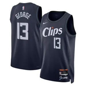 Nike LA Clippers Paul George Trikot City Edition 23/24 Swingman Navy Für Herren