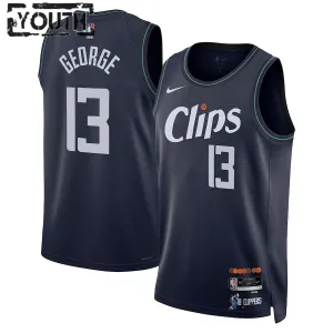 Nike LA Clippers Paul George Trikot City Edition 23/24 Swingman Navy Für Kinder