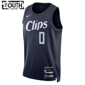 Nike LA Clippers Russell Westbrook Trikot City Edition 23/24 Swingman Navy Für Kinder